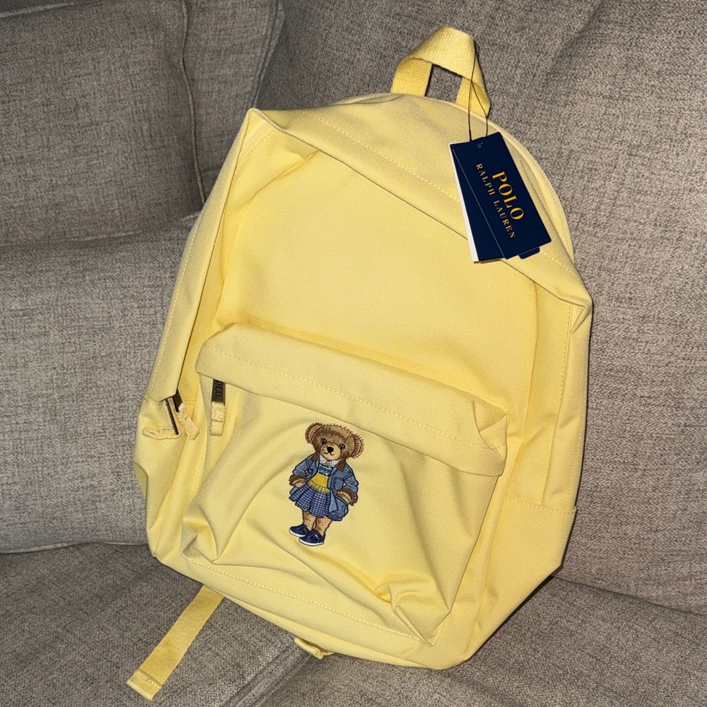 Polo Ralph Lauren Yellow Backpack with Bear Patch